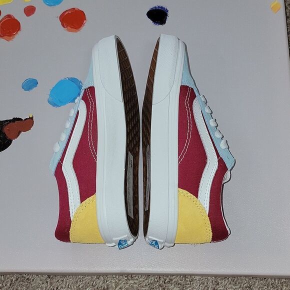 Vans Old Skool Classic Retro Rainbow Multi Color Skate Shoes Size 13 - Picture 9 of 10